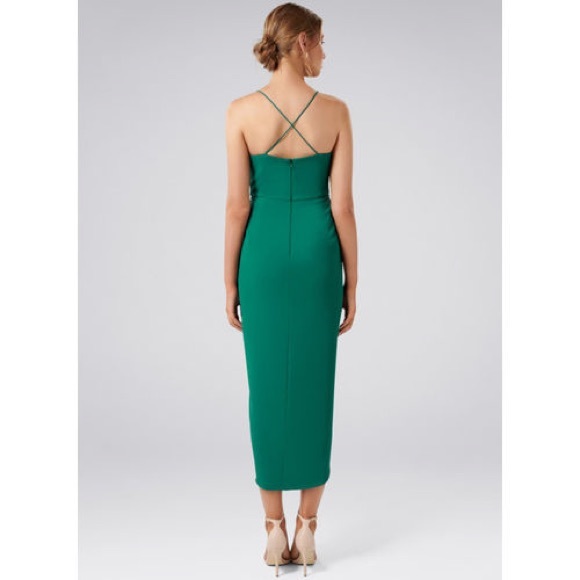 Forever New Green Solid Sheath Dress - Picture 7 of 7